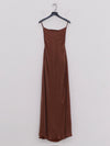 OUDE WAAG 25 Autumn and Winter Suspender Drawstring Dress OW-OW-25AW-DS07C2BR470-ZZ Brown Purple
